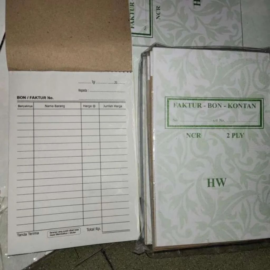 

Bon Faktur NCR 2Ply Merek HW Isi 12 Pcs