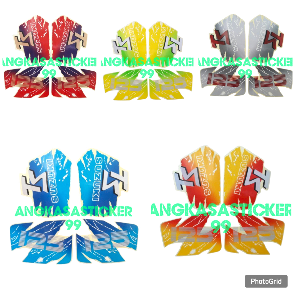 STICKER STRIPING BODY MOTOR SUZUKI TS 125 1994  FULSET STANDART