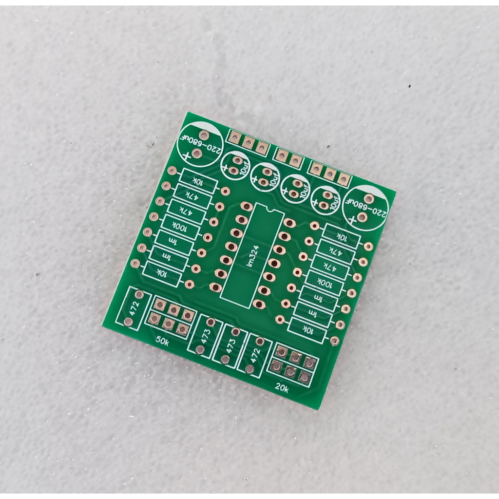 PCB Bass Booster LM324 Plus Frequensi