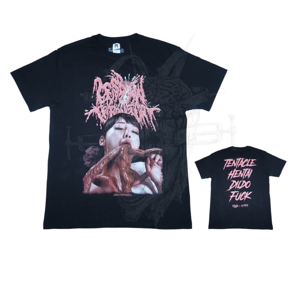 T-Shirt - Lesbian Tribbing Squirt - Tentacle Hentai DildoFuck