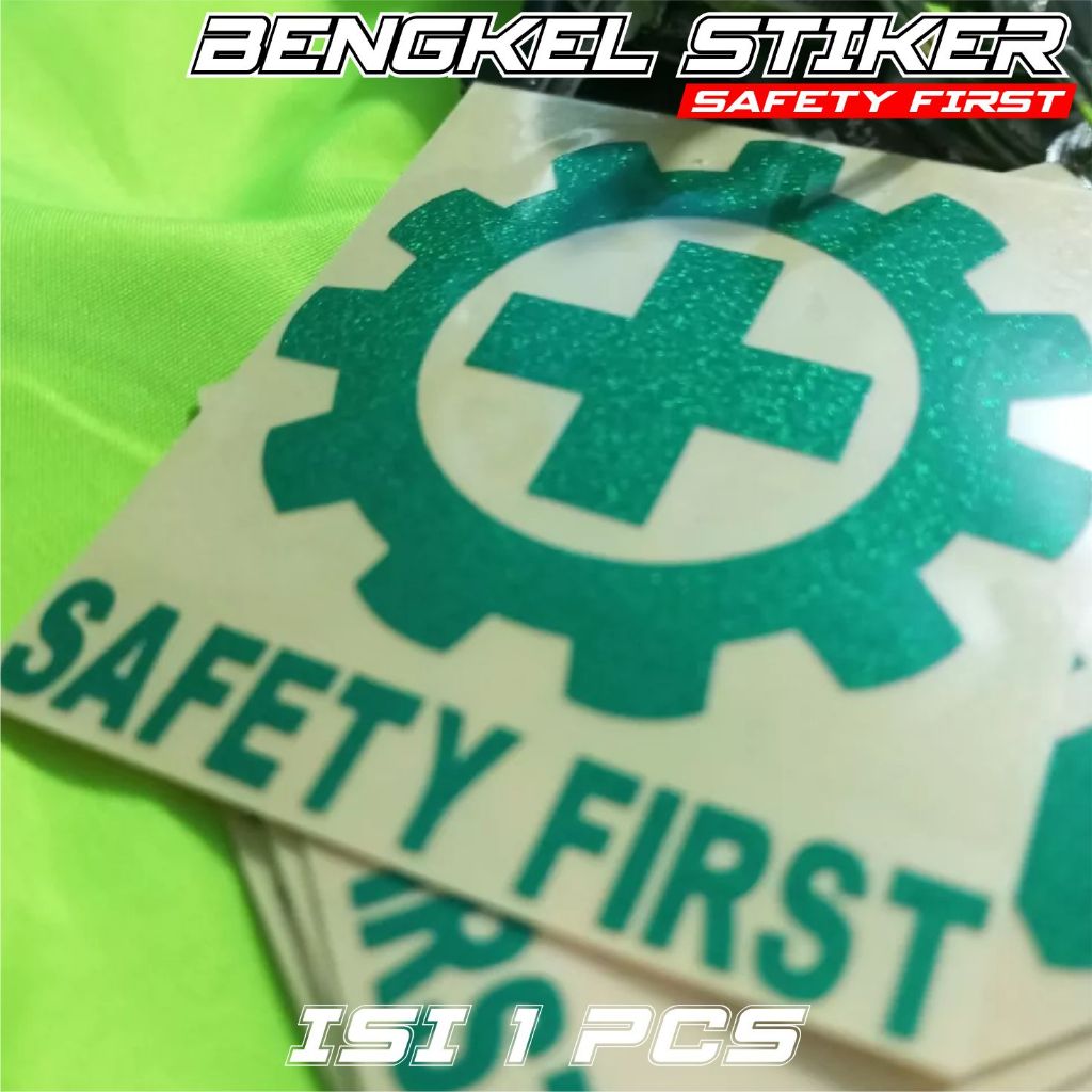 

Stiker Cutting Helm Proyek Safety First Penanda Keselamatan Bahan Anti Air Menyala