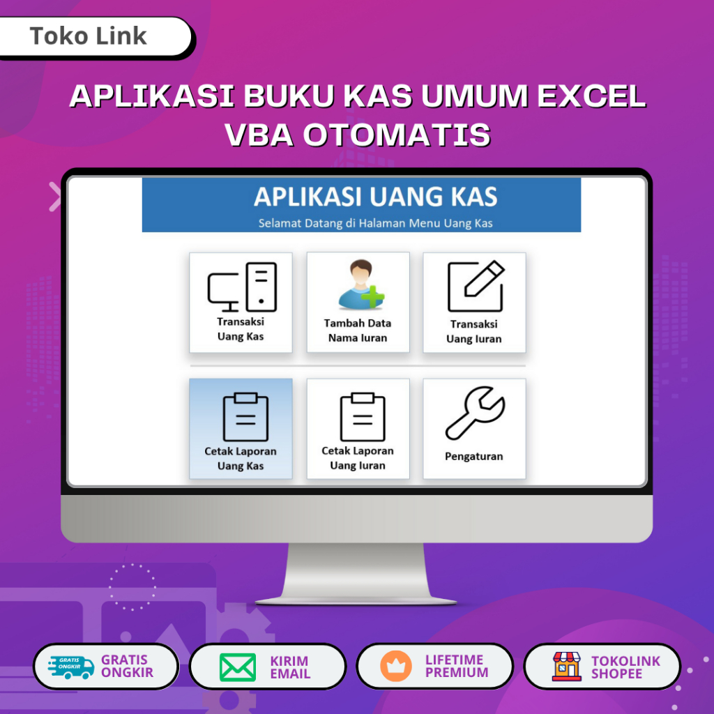Aplikasi Buku Kas Umum Excel VBA Otomatis