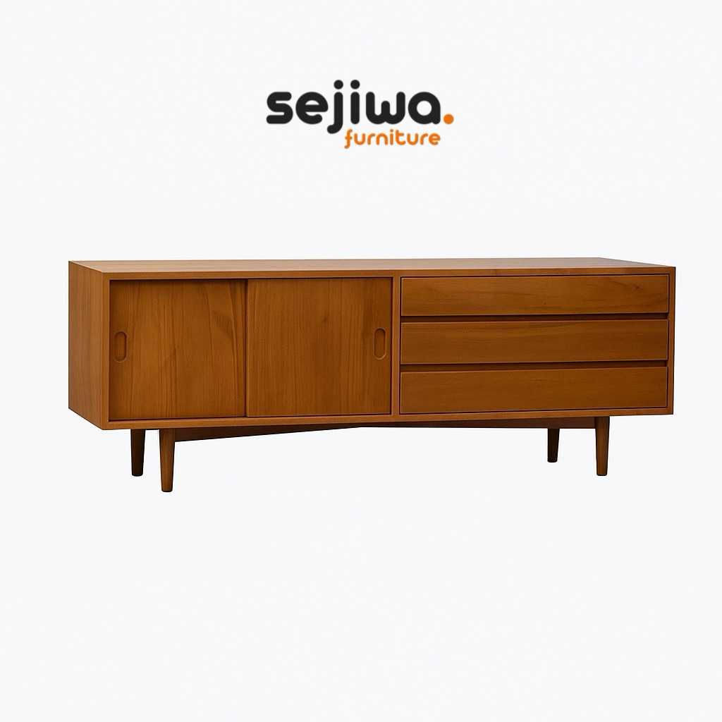 Meja TV Jati Minimalis / Bufet TV Jati Retro / Meja Pajangan Kayu Jati