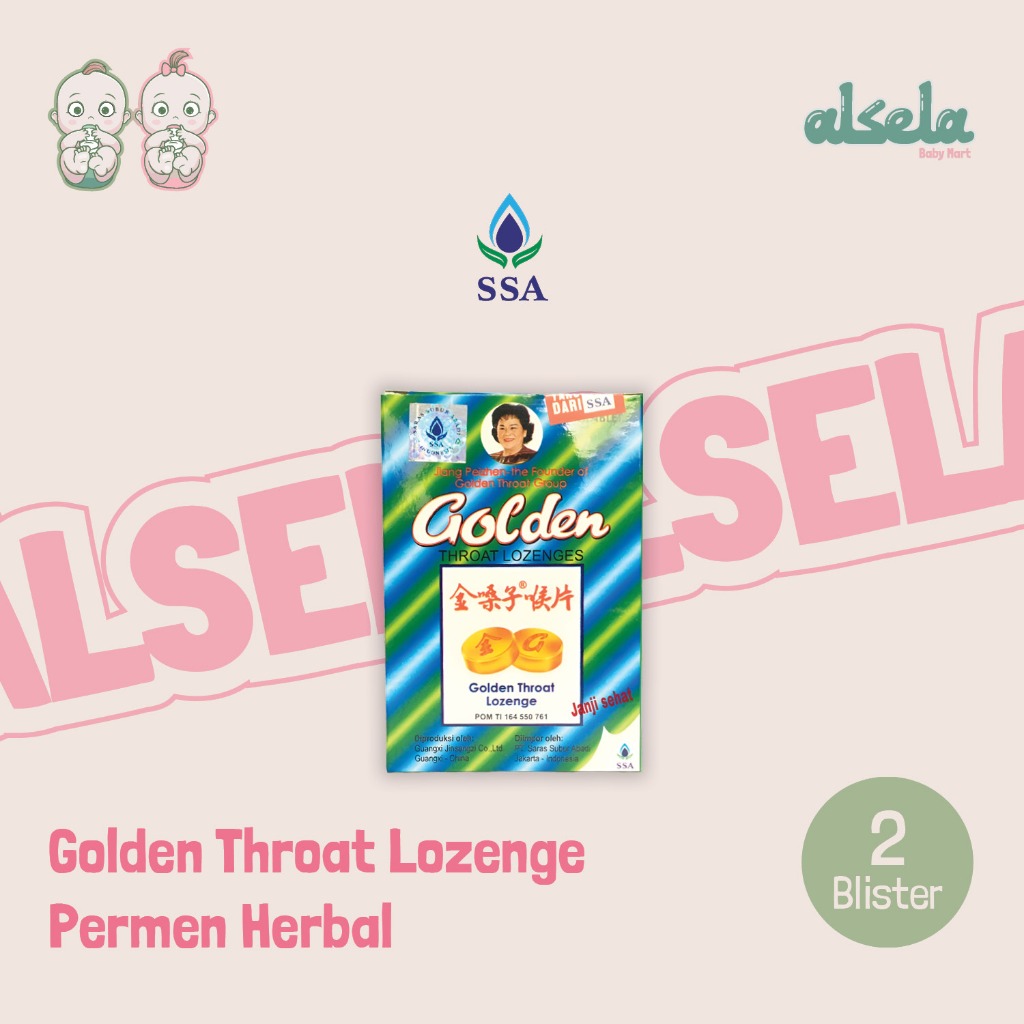 

Golden Throat Lozenge 12 Tablet Hisap Permen Pelega Tenggorokan Penghilang Bau Mulut Pereda Demam
