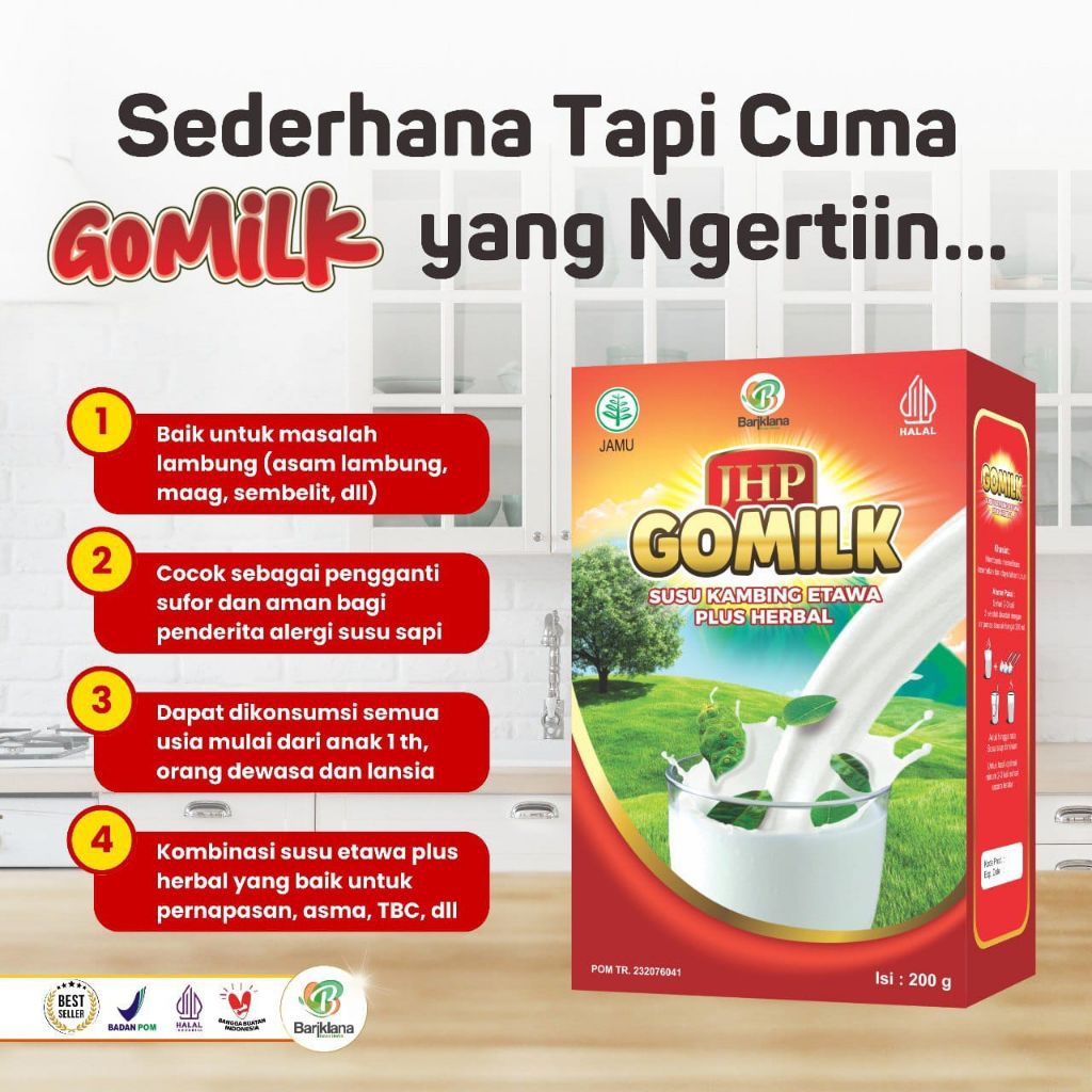 

(Promo 8.8 Free Hadiah Mangkok) Gomilk Susu Kambing Etawa Plus Herbal Susu Terapi Kesehatan Keluarga