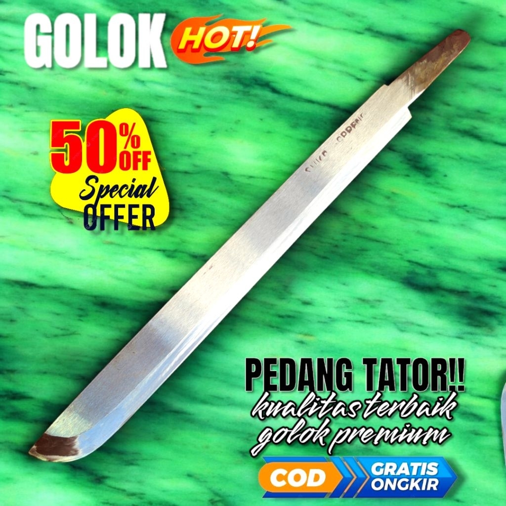 PEDANG TATOR TAJAM KUAT AWET UNTUK PERKEBUNAN DAN OUTDOOR PANJANG 40CM COD BAYAR DI TEMPAT