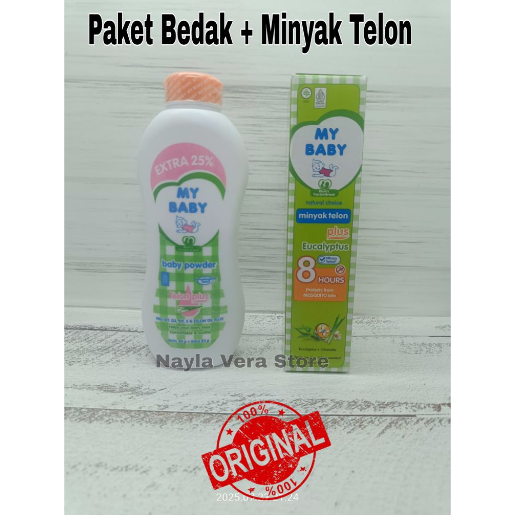 Paket Hemat Bayi My Baby Telon 150 ml + bedak 113 gram