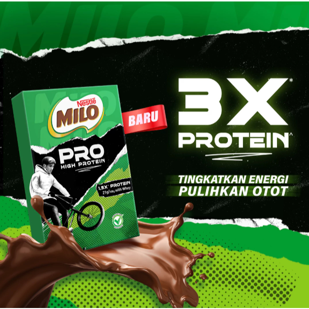 

Milo Pro High Protein 250 gr - Tinggi Protein - Minuman Coklat