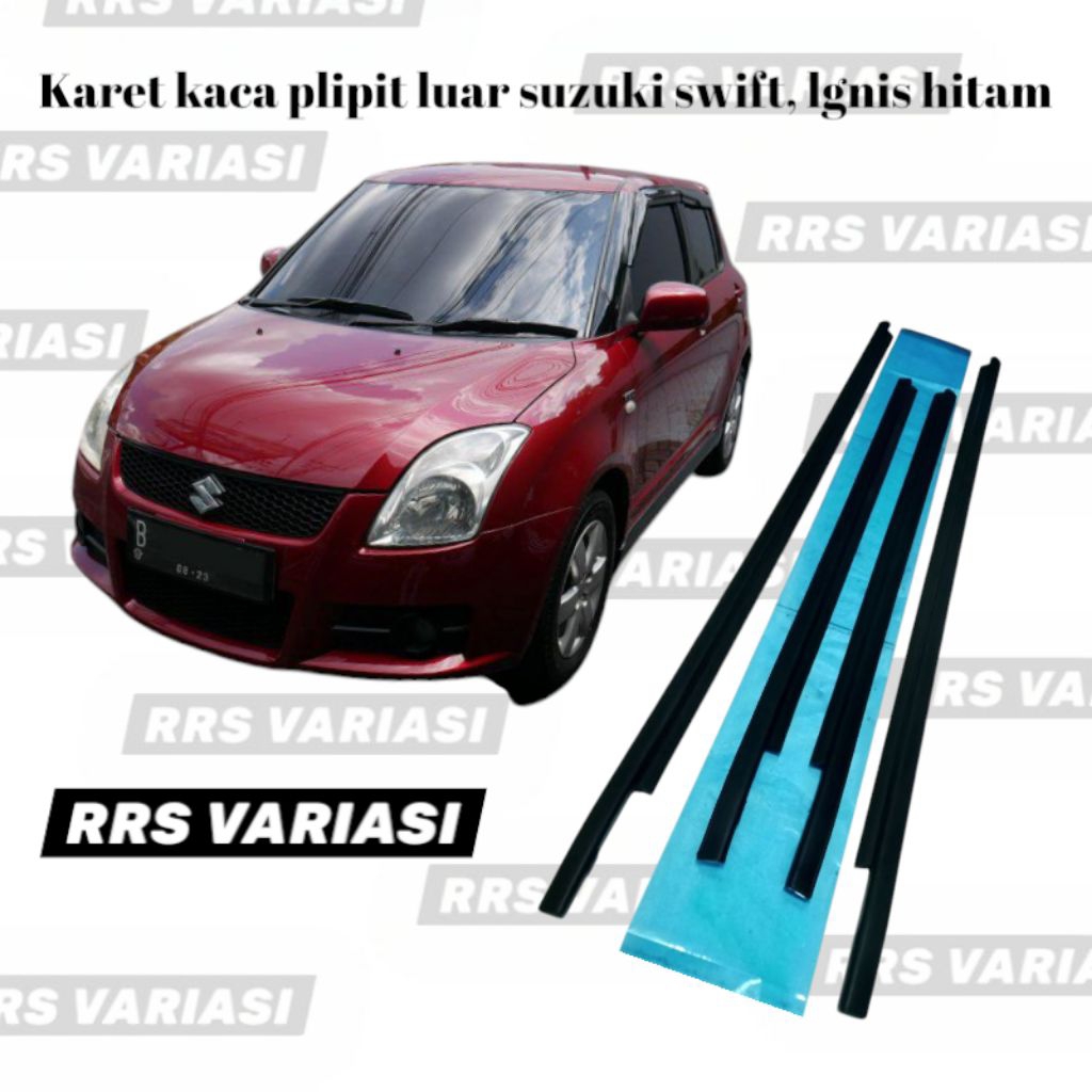 pelipit karet kaca luar Suzuki Swift, Ignis hitam