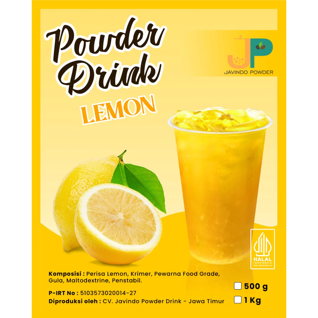 

JAVINDO Bubuk Minuman Rasa Lemon 1Kg / 1 Kg Reguler - Javindo Powder