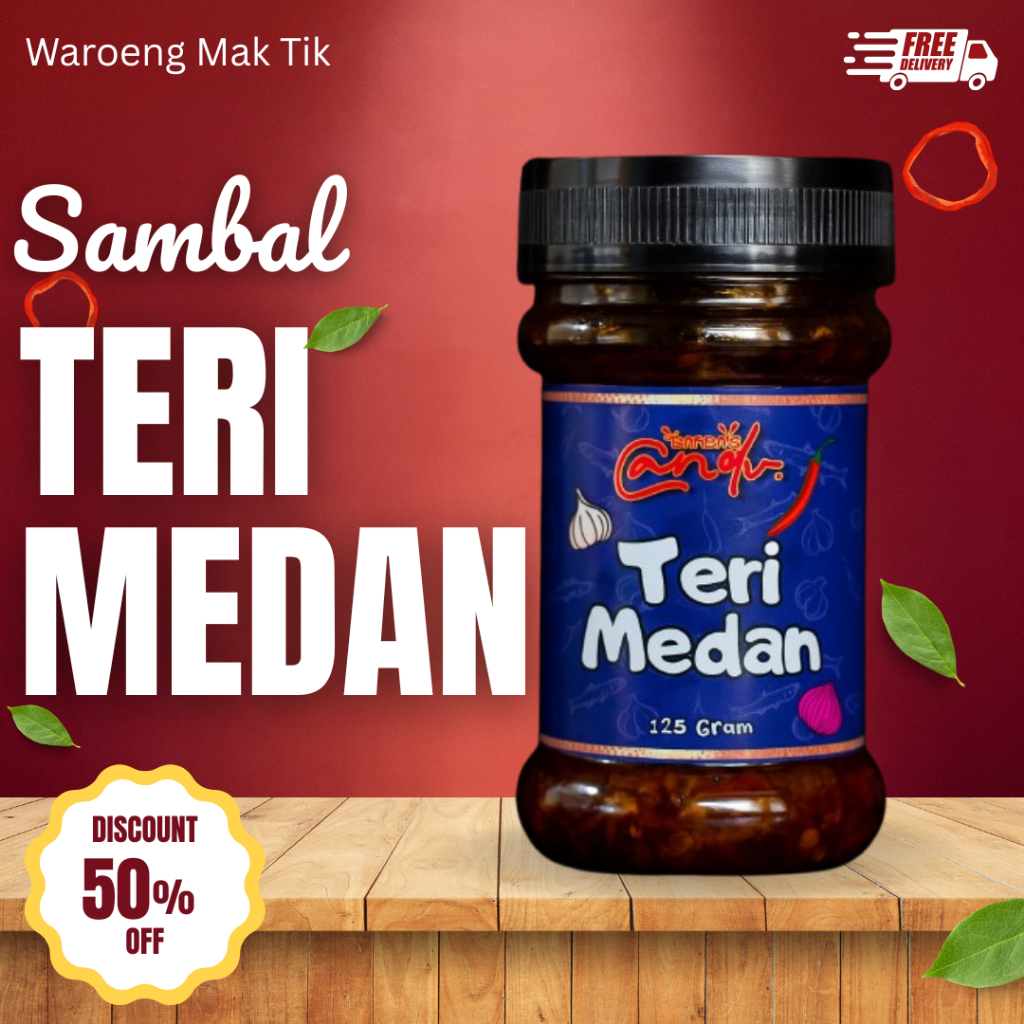 

Sambal Teri Medan Pedas Nikmat Gurih Bikin Nagih Lauk Pauk isi 135 gr