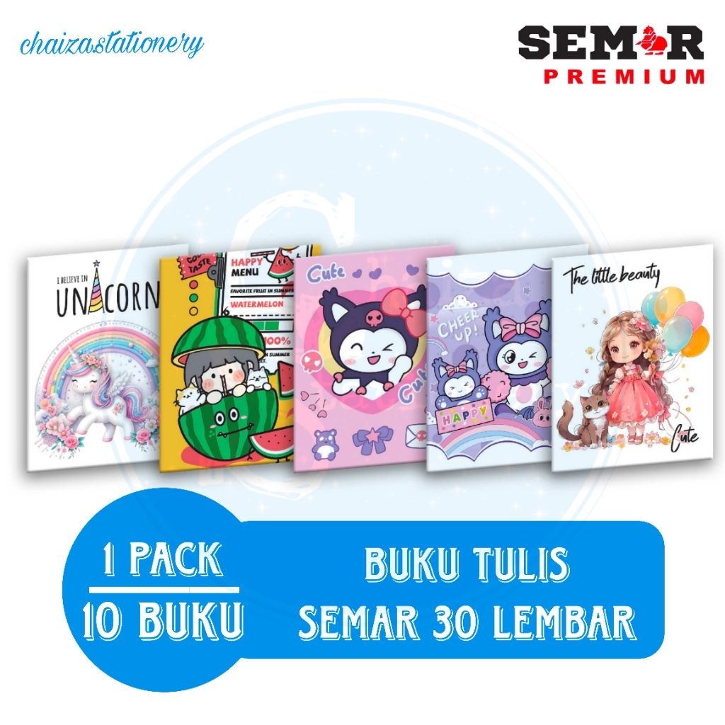 

Book | Buku Tulis Semar Prémium All Sériés 30 Lémbar (10PCS)