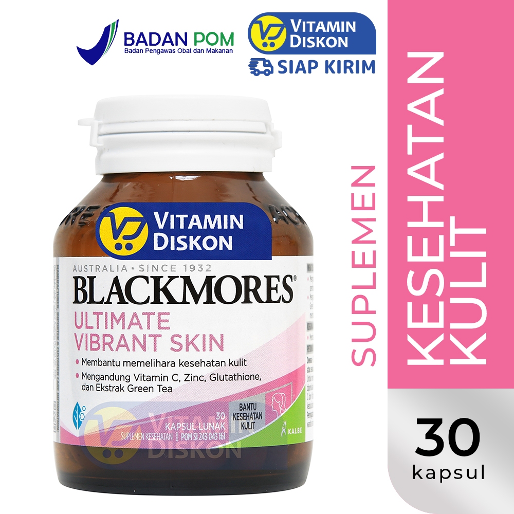 BLACKMORES ULTIMATE VIBRANT SKIN 30 TAB | Suplemen Kesehatan Kulit, Antioksidan, Anti Aging, Mencera