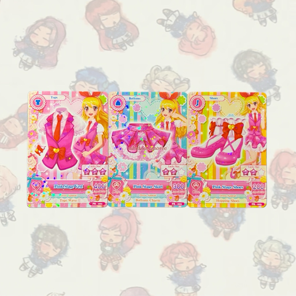 Aikatsu Promotion Card Pink Stage Set Ichigo Hoshimiya