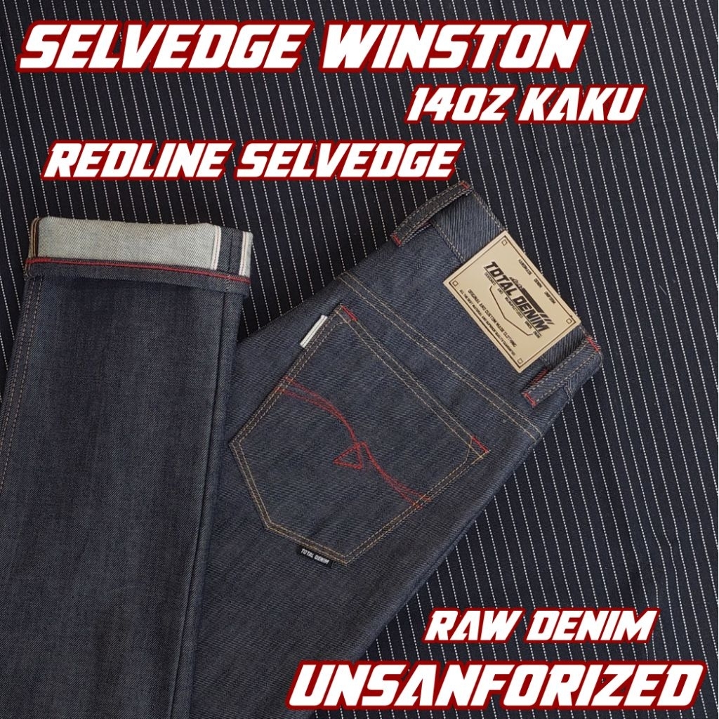 total denim / selvedge redline original celana selvedge raw denim original free (refresher)
