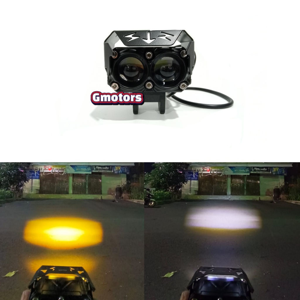 Lampu Tembak Sorot Led D2 SQL 2 Mata MYTH Jauh Dekat Lampu Tembak D2 Laser