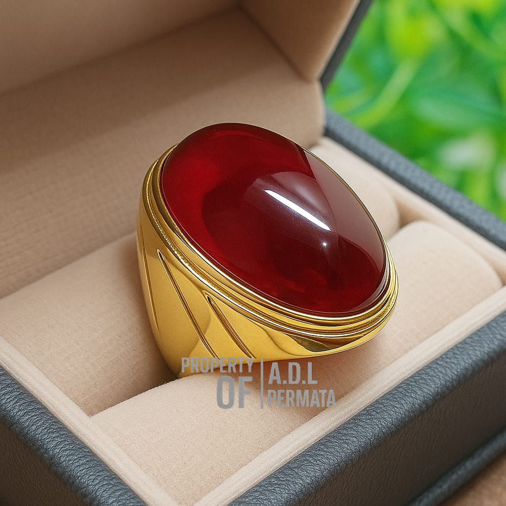 CINCIN BATU MERAH SIAM JUMBO KEREN DAN ELEGAN