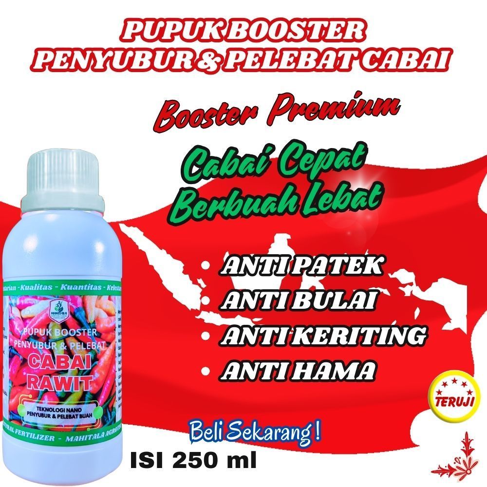 Pupuk Penyubur Akar Batang Daun Cabai Obat Pelebat Bunga Buah Tanaman Cabe Anti Rontok Anti Patek