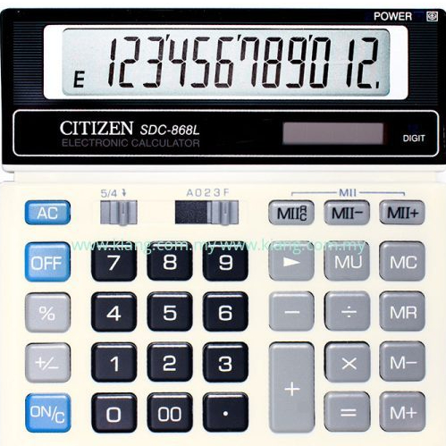 

Kalkulator Citizen Sdc 868L