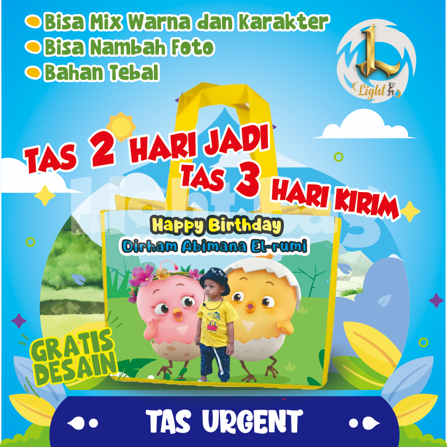

TAS ULANG TAHUN LANDSCAPE MUAT BOX KFC / Tas Ulang Tahun Custom / Tas Ulang Tahun Promo / Tas Ultah Murah / Goodie Bag Custom