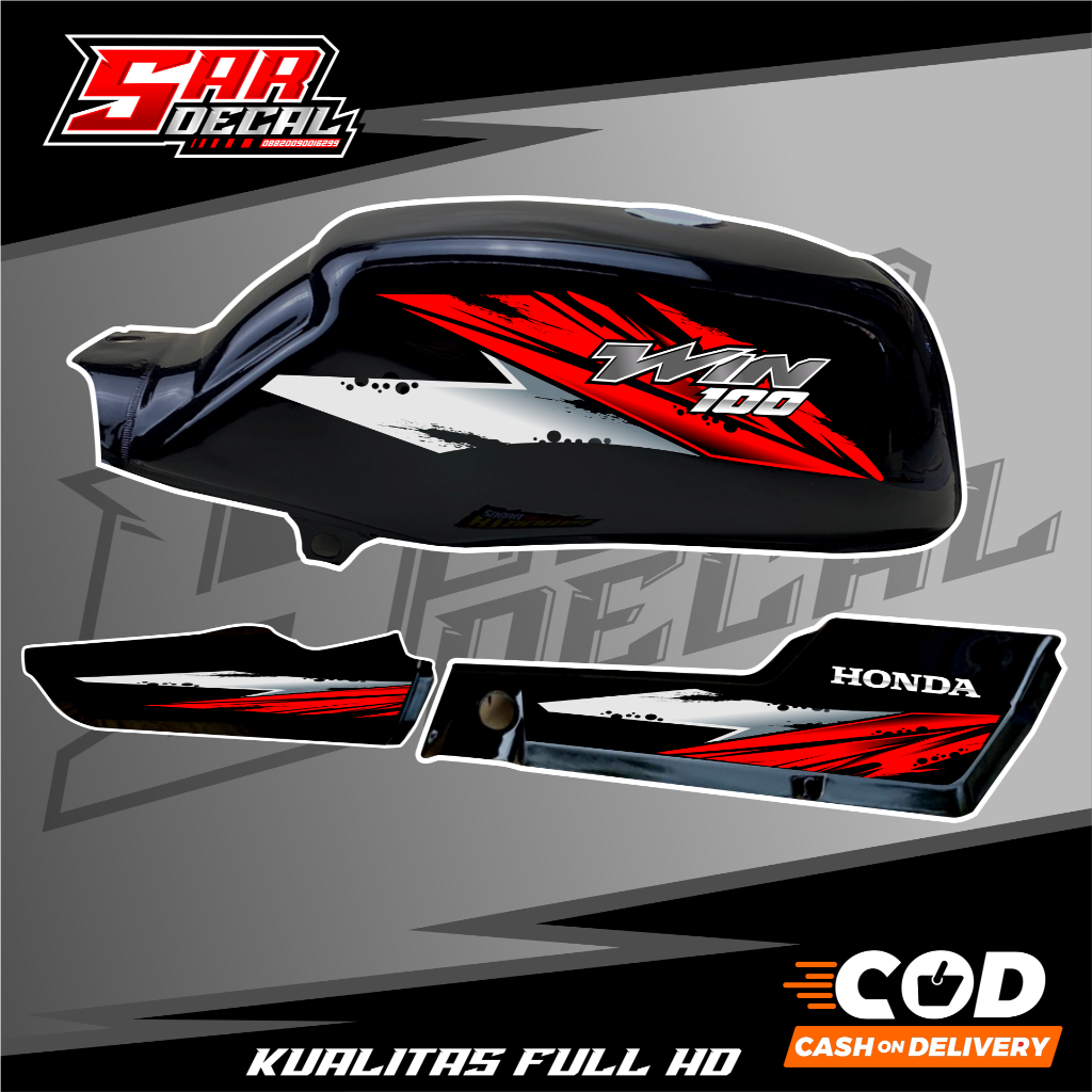 DECAL WIN100 CUSTOM / Decal Win 100 Full Body - striping win trail