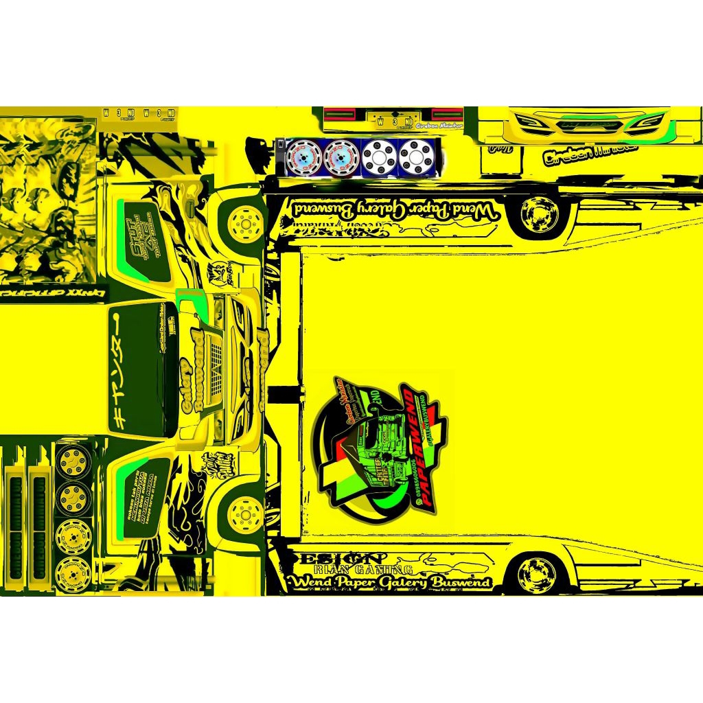 lembaran truk towing pola truk skala 20