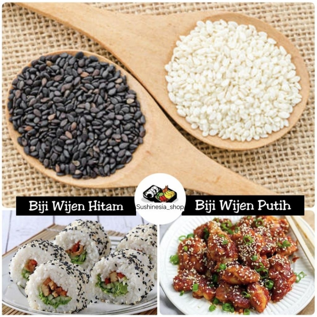 

{TERLARIS} Biji wijen putih wijen hitam 50gr dan 100gr sesame seed organik premium termurah halal mui dan bpom biji wijen promo sale terlaris murah
