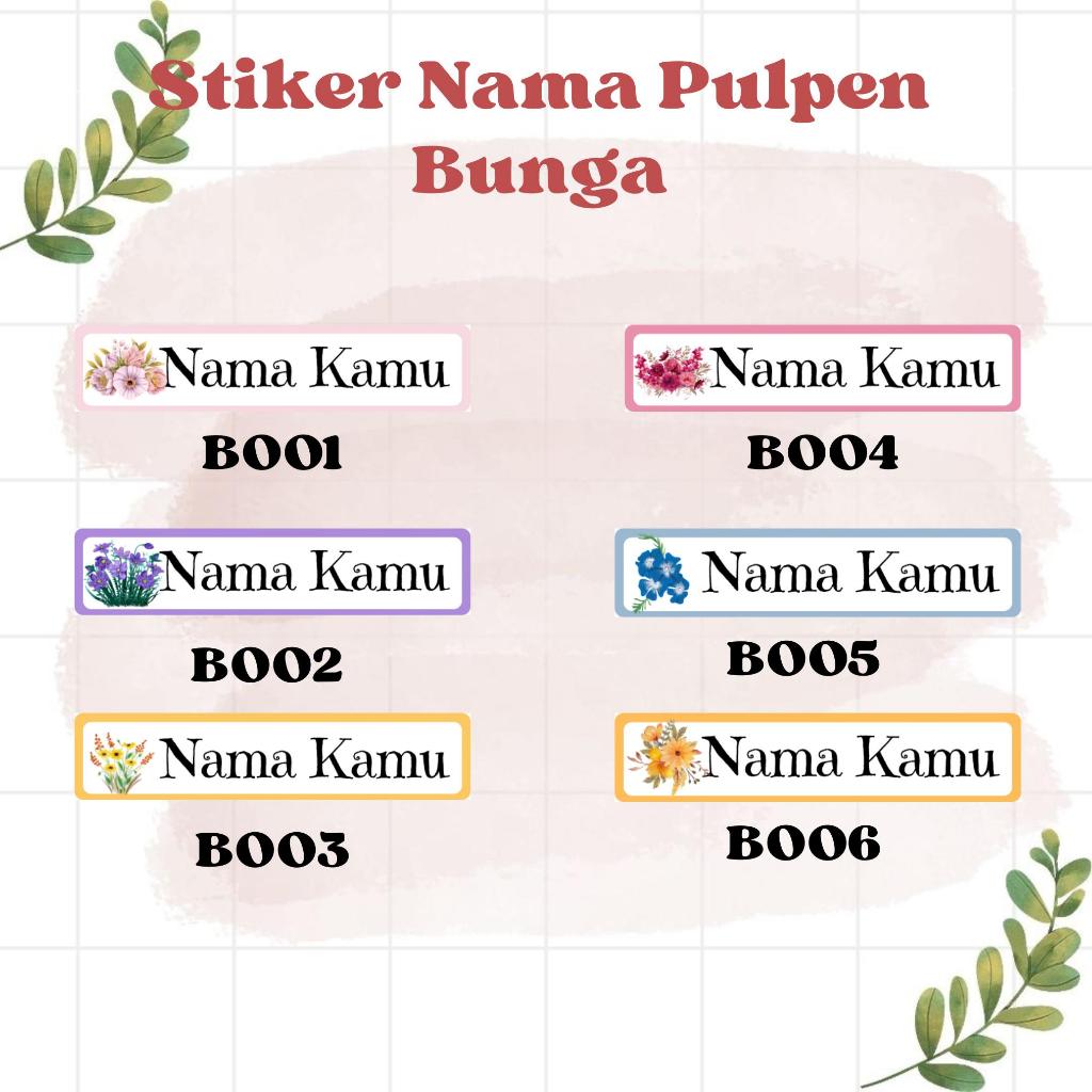 

Stiker Nama Pulpen/ Pensil/ Spidol / Cat Warna DLL