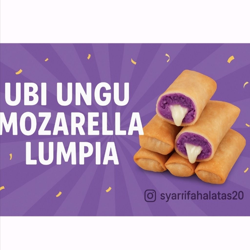

lumpia ubi ungu mozarella