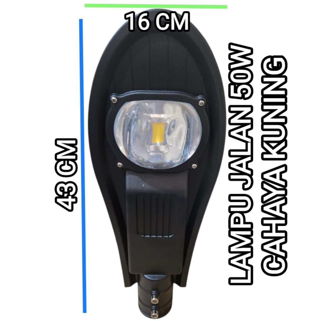 KAWACHI LAMPU JALAN PJU LED 50W CAHAYA KUNING WARM WHITE 3000K 50 WATT IP65 BERGARANSI 1 TAHUN OUTDO