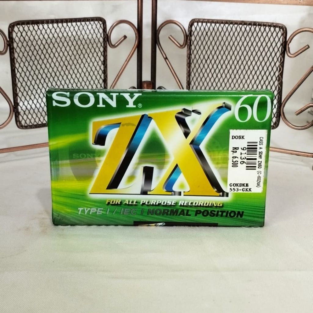Sepaket 6 kaset tape kosong segel SONY ZX 60 menit