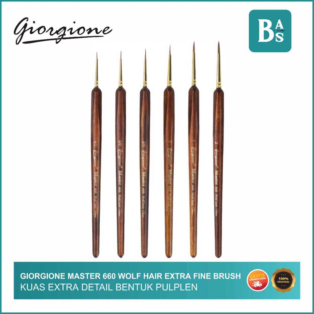 

Giorgione - Master 660 Wolf Hair Extra Fine Brush - Kuas Lukis - Bali Art Supplies