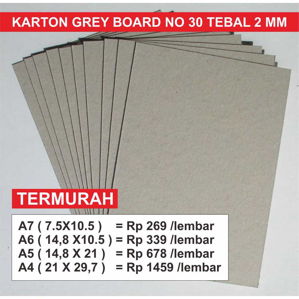 

Kertas Karton Grey Board / Gray Board / Yellow Board / Tebal Photocard / Greyboard
