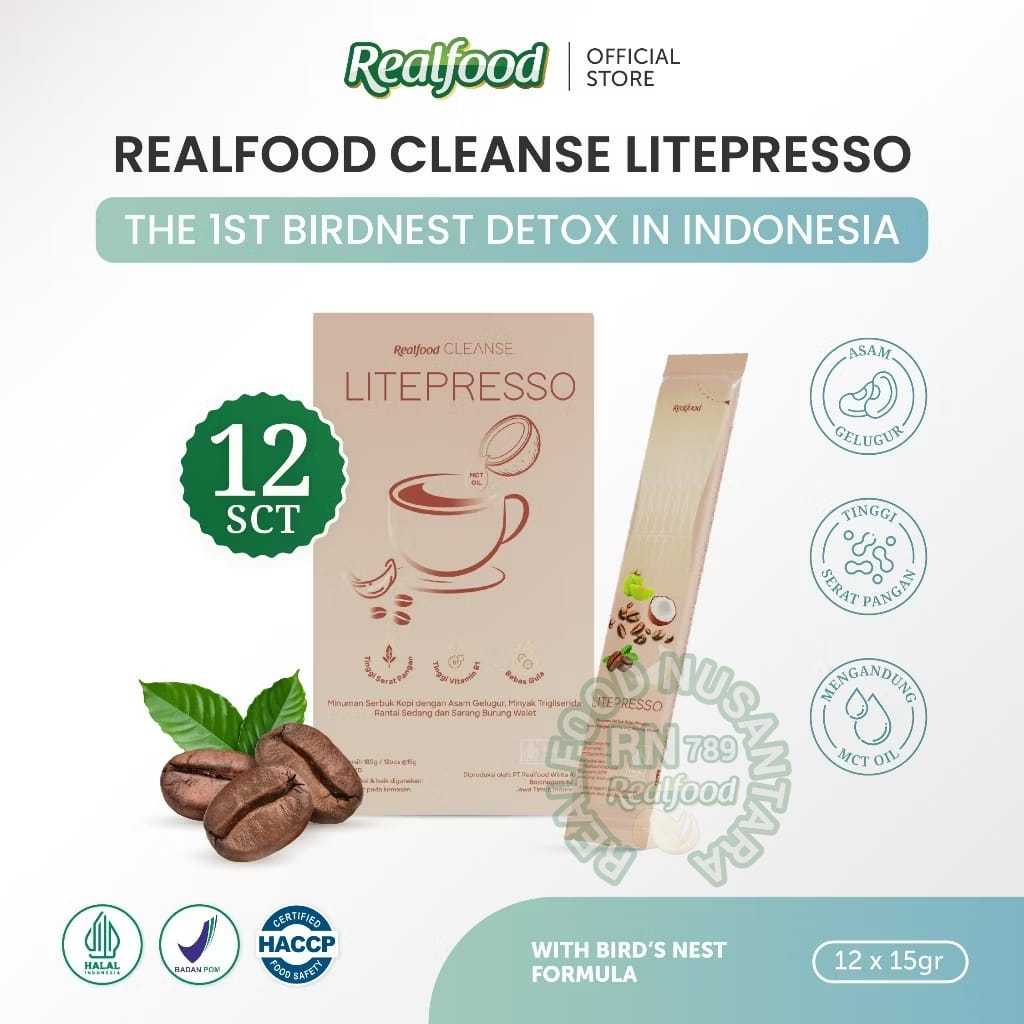 

Realfood Cleanse Litepresso MCT Coffee 12 Sct ( Minuman Formulasi Kopi Dan Sarang Burung Walet Untuk Diet ) RN789