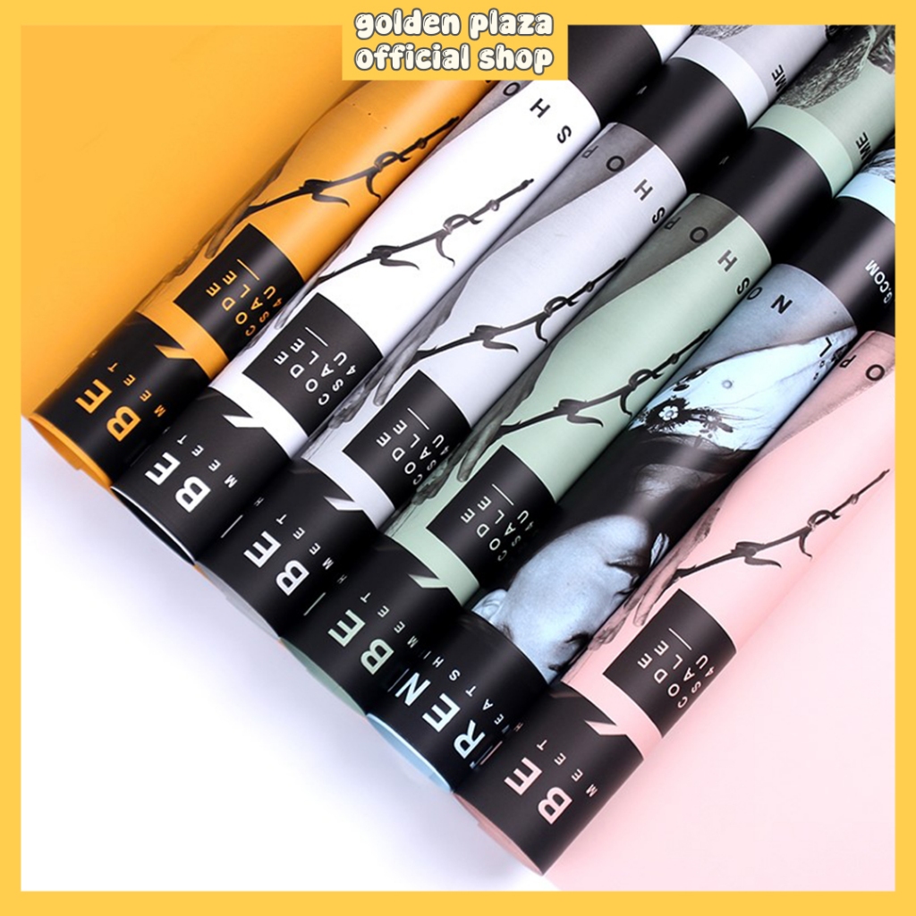 

(20 LEMBAR) Flower Wrapping Cellophane Paper Motif Majalah Magazine Paper Kertas Buket Bunga Paper KB6014