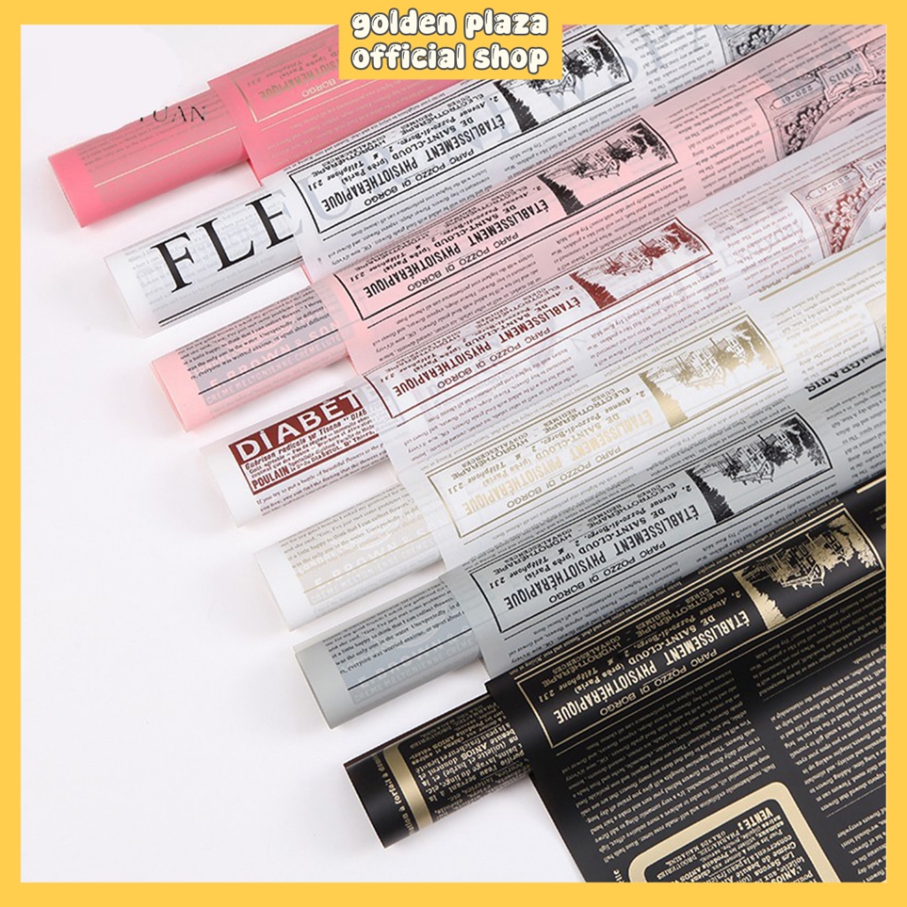 

(20 LEMBAR) Kertas Buket Bunga Cellophane Flower Wrapping Paper Waterproof Motif Koran Full KB6041