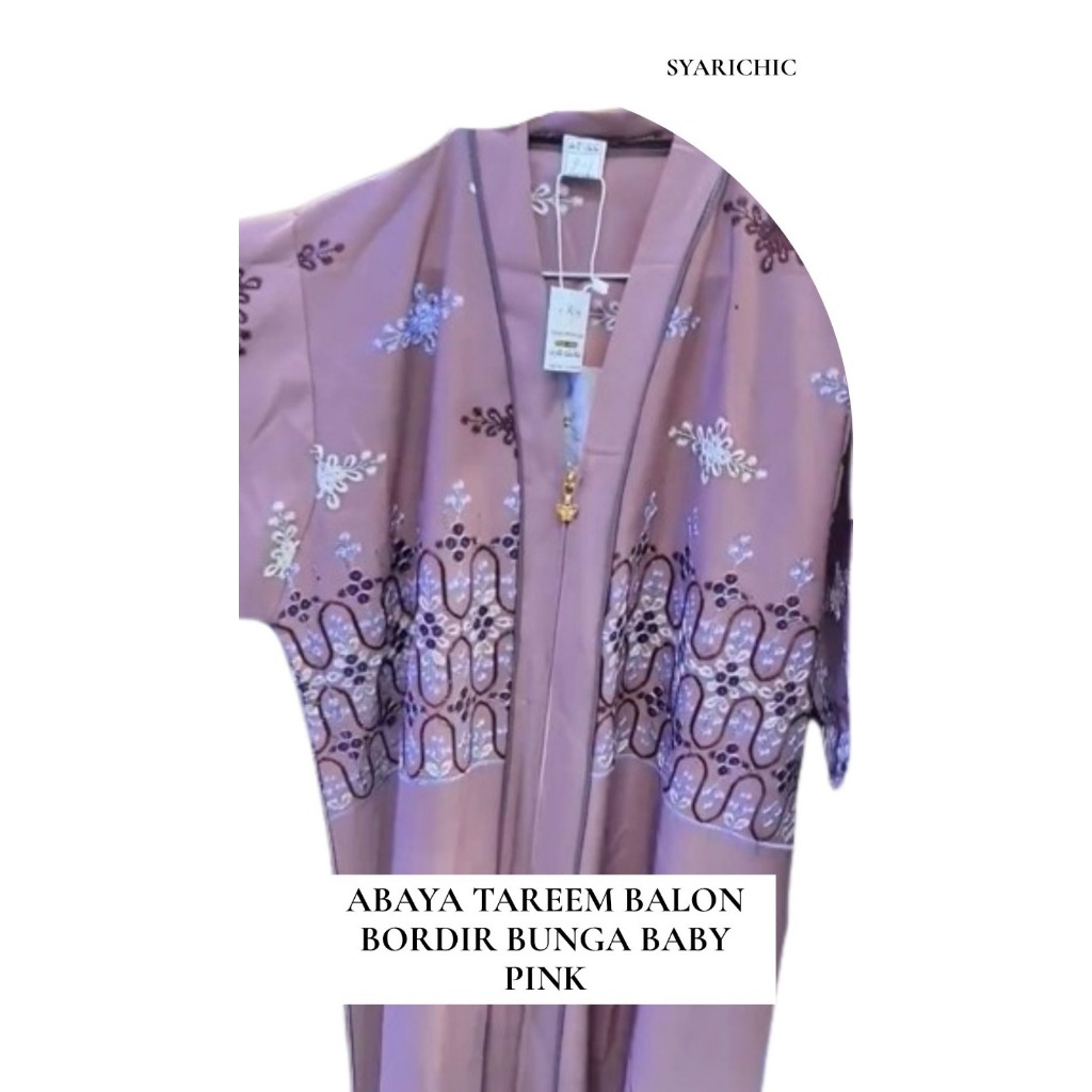 [SC] Abaya Tareem Dubai Turki Gamis Elegan Premium Reseleting Payet Balon Bordir Bunga Brand Import