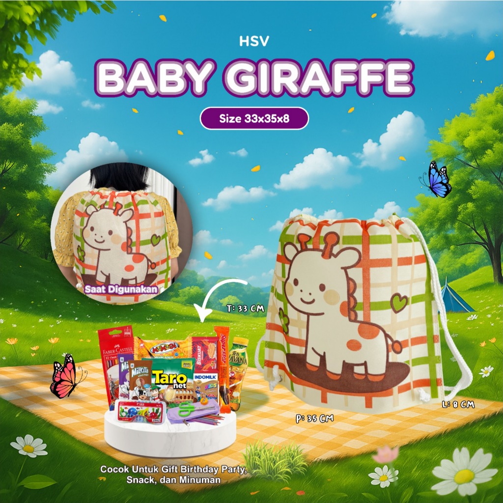 

[BISA INSTAN] Tas Ransel Snack Ulang Tahun Anak | Tas Ransel Souvenir Ulang Tahun Anak | Bag Ulang Tahun Hampers Snack | Tas Serut 33x30x8