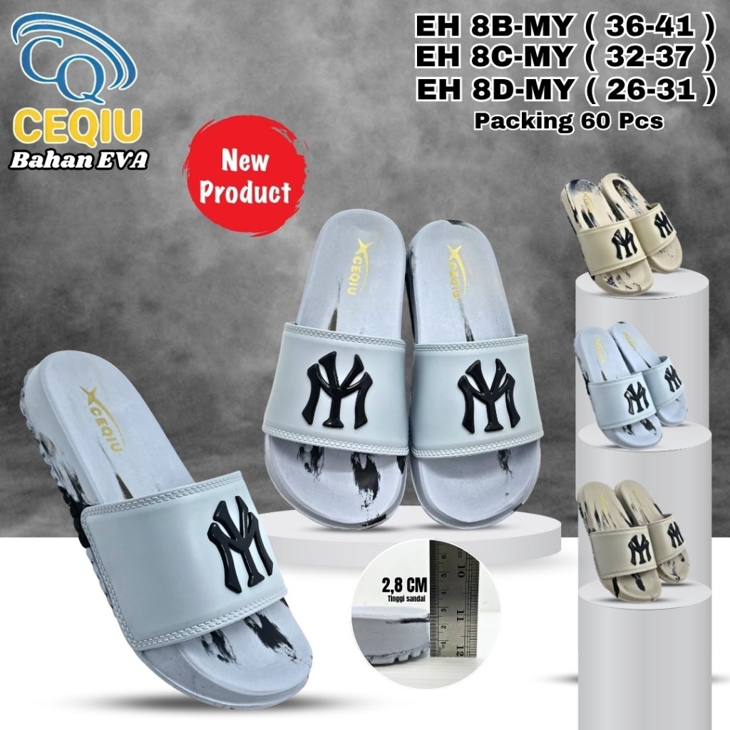 Sandal Selop Pria Dewasa Ceqiu 8/Sandal Selop Pria Dewasa Kekinian/Sandal Selop Pria Motif MY Uk 36/