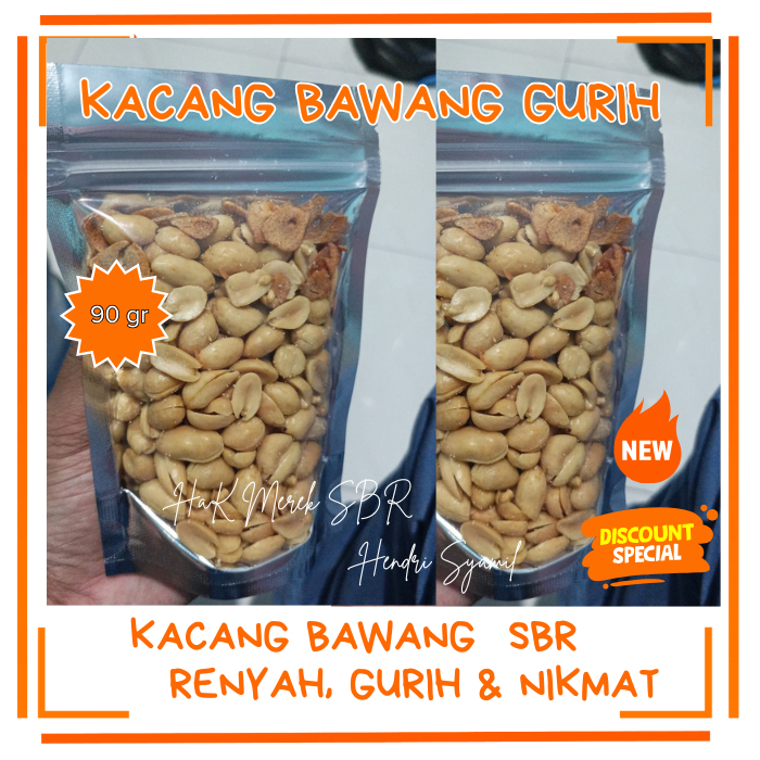 

Kacang Bawang Goreng SBR Asin Gurih Renyah Enak Empuk