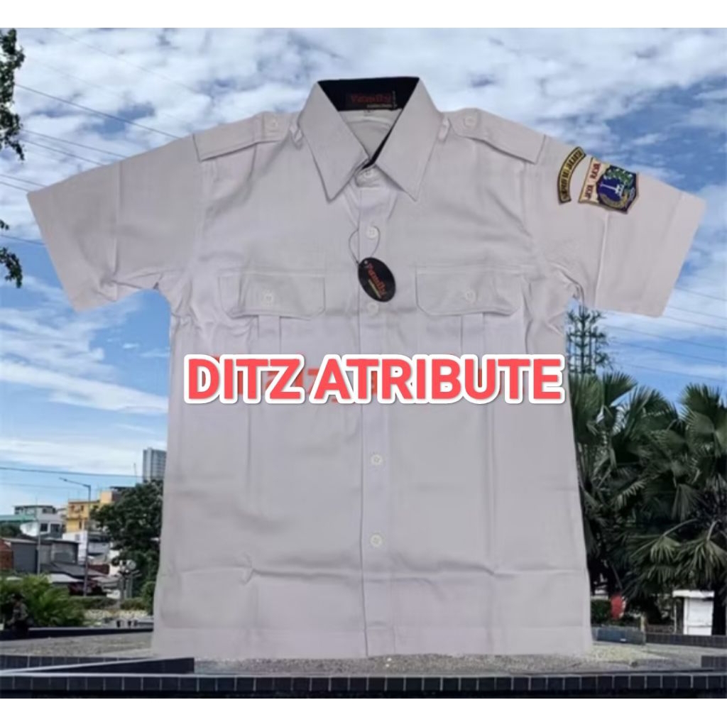 Baju putih Dki seragam pemda putih dki kemeja putih jaya raya ( BAHAN Texas)