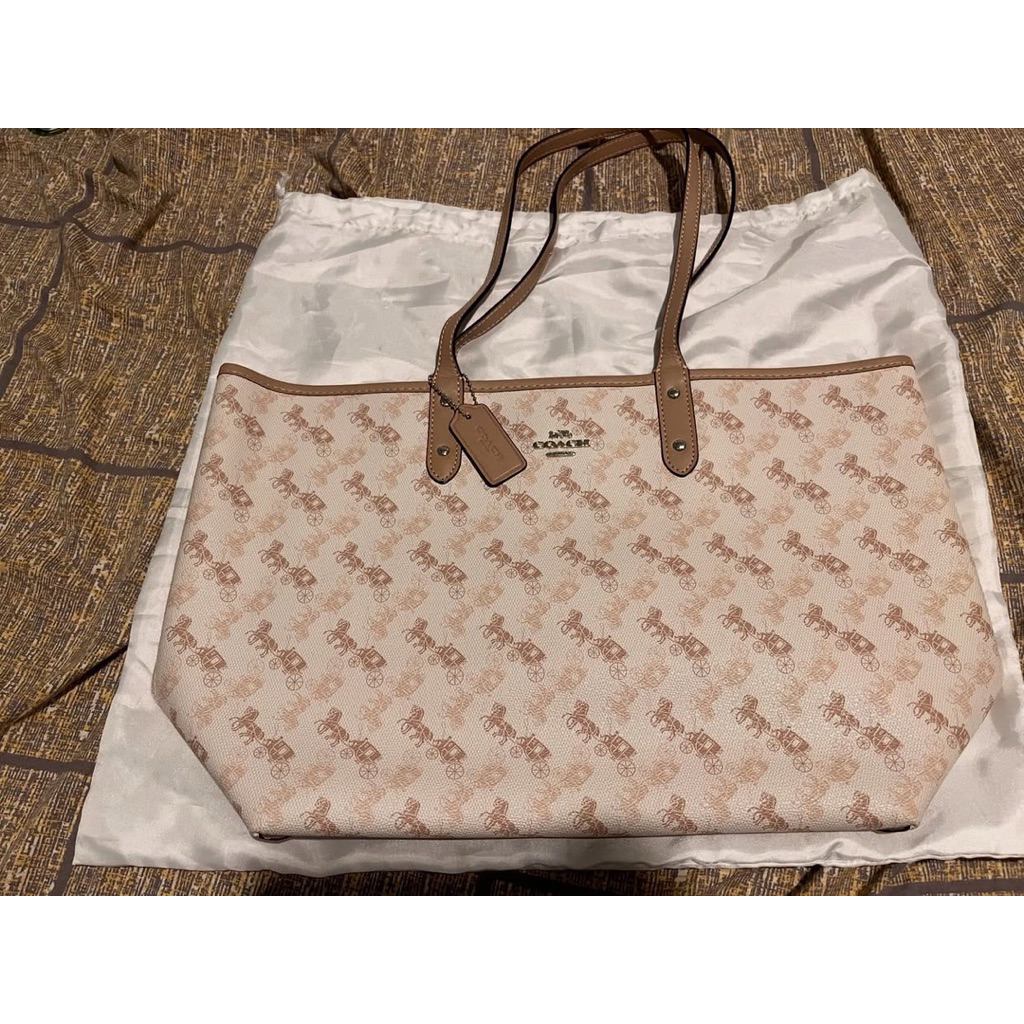 coach tote bag horse and carriage ori 100%