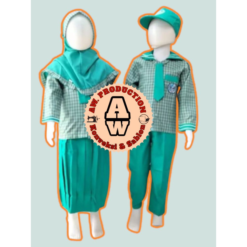 SERAGAM TK MUSLIM KOTAK KOTAK