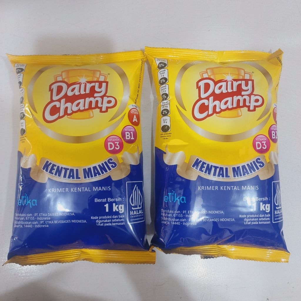 

DAIRY CHAMP KENTAL MANIS 1 KG (PILLOW PACK)