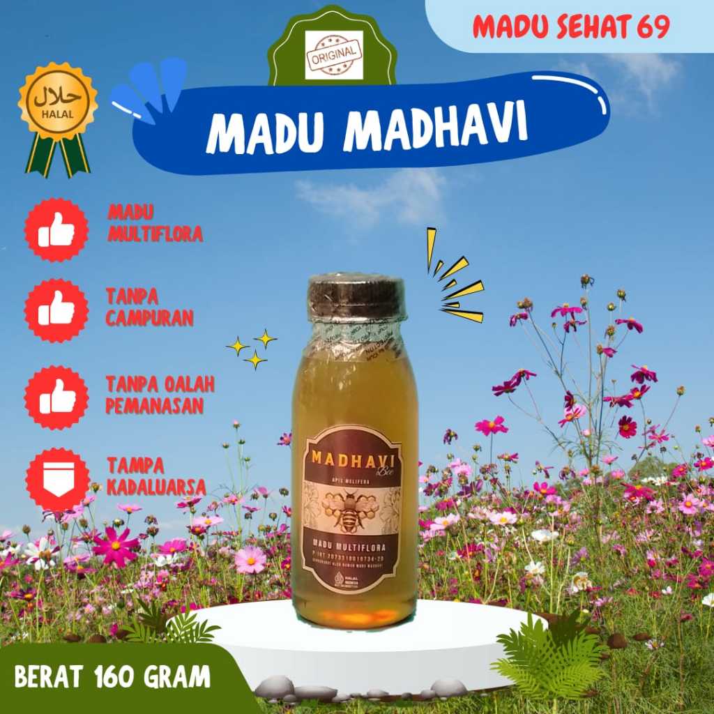 

[COD] Promo: Madu Madhavi / Madu Asli Murni Alami, Untuk Menambah napsu makan dan jaga kesehatan