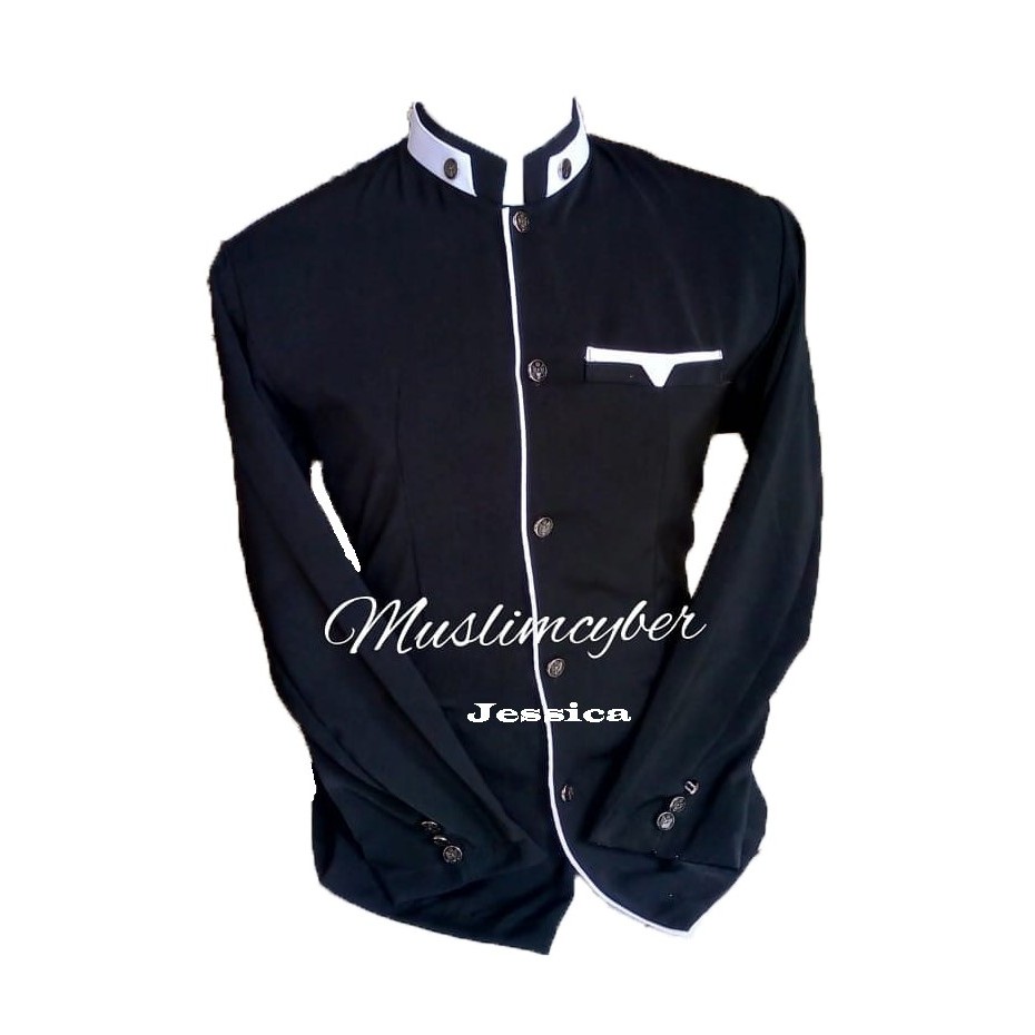 Jasko Polos Jas Koko Pria Dewasa kombinasi lis terbaru 2024 bahan high twist