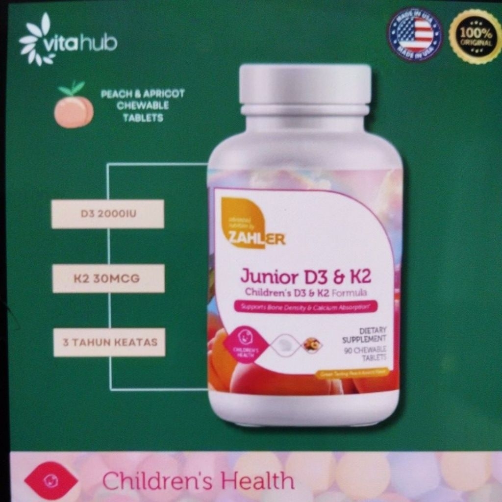 Zahler - Junior D3 K2 - Vitamin D3 K2 Anak