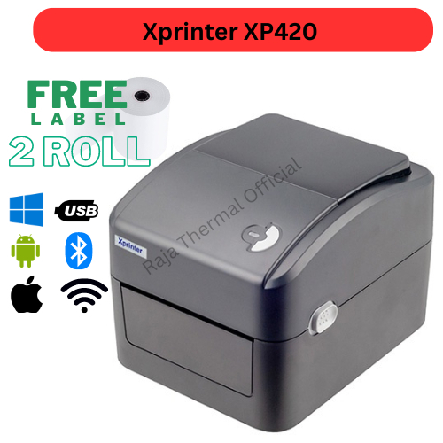 PRINTER XPRINTER PRINTER BARCODE THERMAL - LABEL PRINTER XPRINTER XP-420B SIZE 110MM - A6 PRINTER