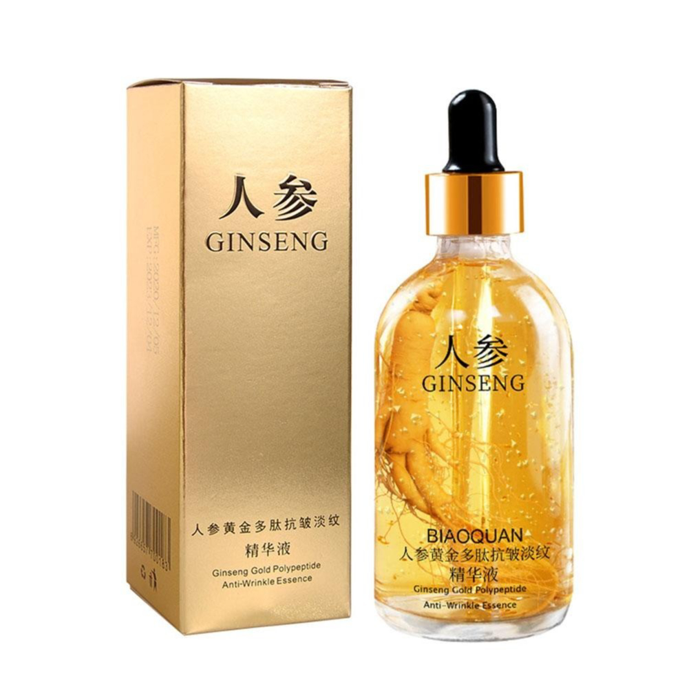 100ml Esensi Ginseng Emas Esensi Polipeptida Serum Wajah Anti Kerut / Serum Ginseng Anti Kerut BPOM 