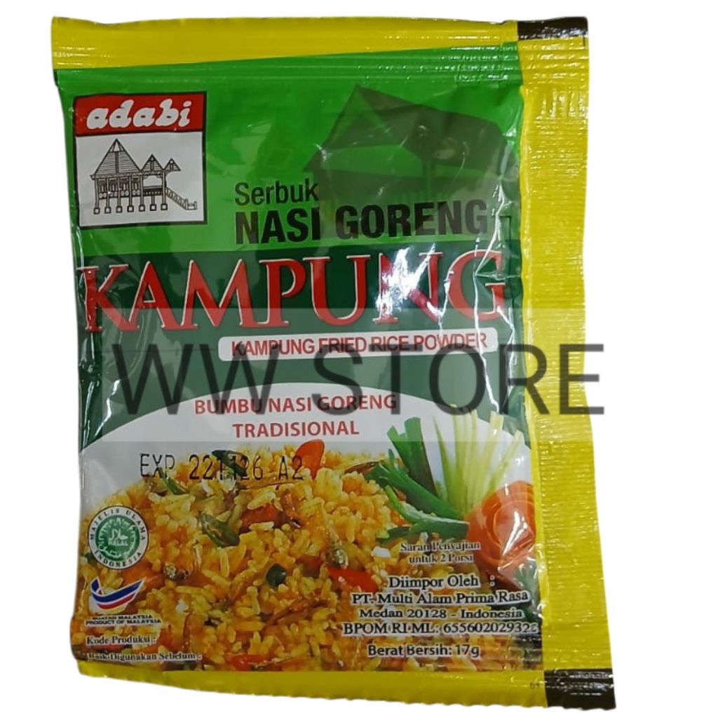

Serbuk bumbu nasi goreng kampoeng halal MUI adabi Kampung Fried Rice Powder 17g